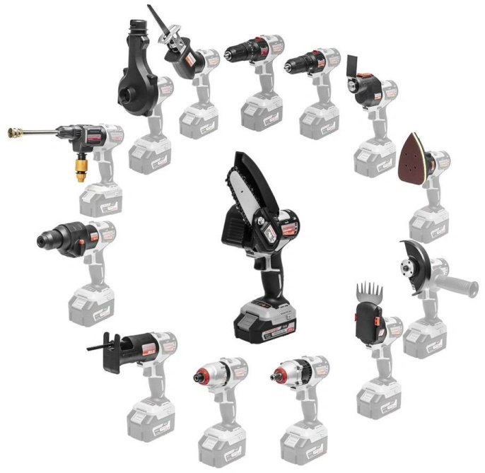 Цепная пила Интерскол ПЦА-4/18ВМ,  аккумуляторная,  18В,  2.5Ач,  с одним аккумулятором [755.1.3.47]