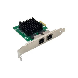 ORIENT XWT-INT225L2PE, Сетевая карта PCI-Ex1 v3.0 2xRJ45 2.5GbE NIC, Intel I225V chipset, 2.5/1 Гбит/с, 2 планки крепления 33251