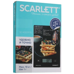 Весы кухонные электронные Scarlett SC-KS57P75  Вафли разноцветный макс.вес:10кг черный/рисунок