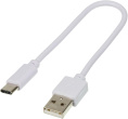 Кабель Digma USB Type-C m - USB m , 0.15м, 2A, белый [type-c-0.15m-wh]