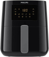 Аэрогриль Philips HD9252/70 1400 Вт, рабочий объем колбы: 4.1 л, нагревательный элемент: металлический ТЭН , управление: сенсорное, автоотключение при перегреве, цвет: черный