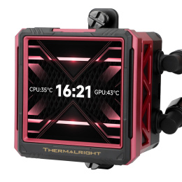 Водяное охлаждение для процессора/ Water Cooling System Thermalright Frozen Warframe 360 Ultra Black Argb 360mm, Black, ARGB/ Fans: 3x120mm, 70.84CFM, 22.1dBA, 2000RPM/ Pump height 60mm, 23dBA, 3000RPM, Rad thickness 27mm/ S: 1200, 1700, 1851, 2011, 2066
