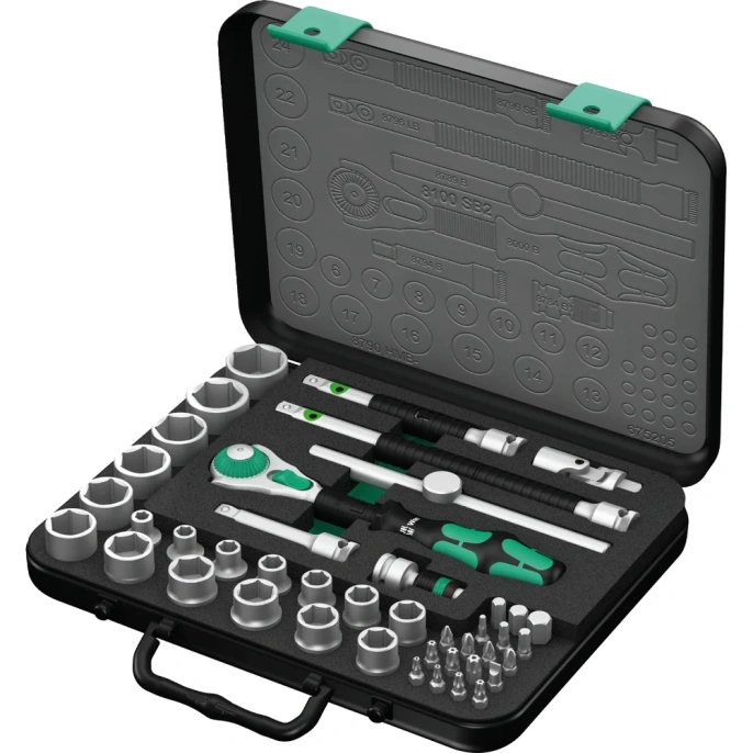 Насадки в наборе 8100 SB 2 ZYKLOP-KNARRENSATZ 3/8" Wera WE-003594