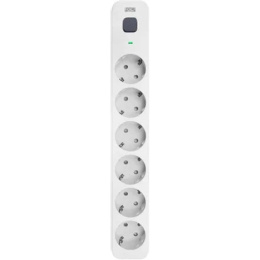 Powercom Сетевой фильтр SP-06W 1,8 м 1.8м 6 розеток белый/серый коробка 1928698