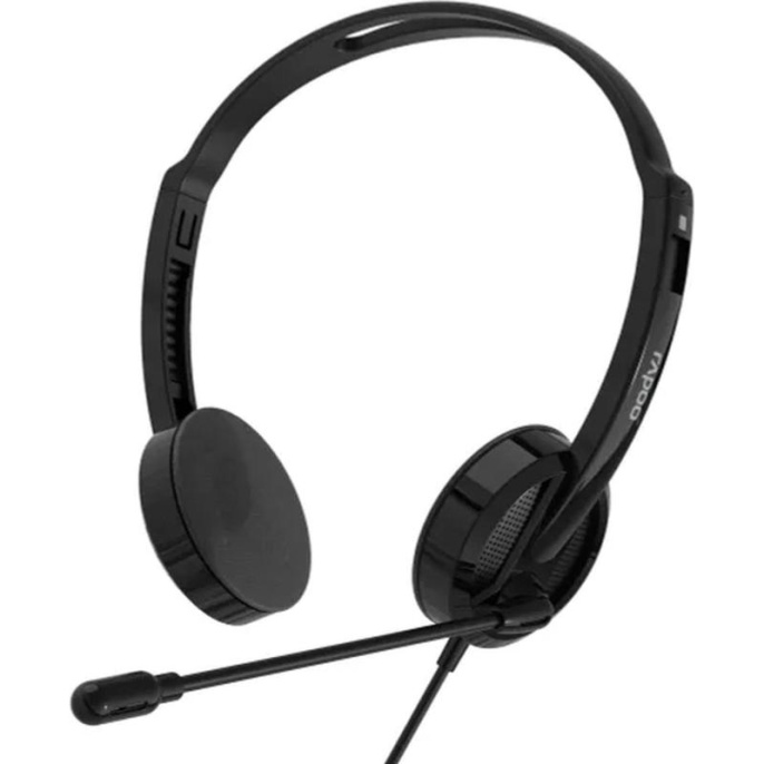 RAPOO Гарнитура проводная H102, цвет - черный 12463