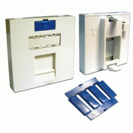 Вставка 45x45 на 1 кейстоун, со шторкой, маркировкой, иконкой, белая, LANMASTER LAN-SIP-23M-WH