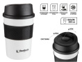 Термокружка для кофе, 380 мл, нержавеющая сталь,white, PERFECTO LINEA 27-261261
