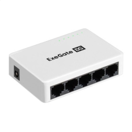 Коммутатор неуправляемый ExeGate EDES-1005C (5-портовый UTP 10/100Mbps, с функцией энергосбережения (Green Ethernet Technology), настольный) EX298685RUS
