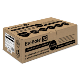 Стабилизатор напряжения настенный ExeGate Master AV-500 (500ВА, вход 140-260В, цифр. индикация вход/вых. напряжения, выход 220В±8%, КПД 98%, 5 уровней защиты, задержка, метал.корпус, 1*EU/Тип F(Schuko), RTL) EX291736RUS