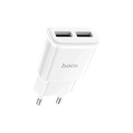 Сетевое зарядное устройство Hoco c88a star 2xusb, 2.4а (белый) 0L-00057527