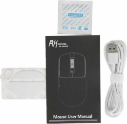 Мышь беспроводная Royal Kludge M3 Panda USB/2.4 GHz/Bluetooth полноразмерная, для ПК/для компьютеров Apple, проводная USB/проводная USB Type-C/беспроводная радио/Bluetooth, сенсор оптический 26000 dpi, 6 кнопок, колесо