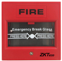 Устройство разблокировки аварийного выхода ZKTeco ZKABK900A-R выходы: NO / NC / COM, питание: AC 125 to 250V, 3A, 86x86x52мм