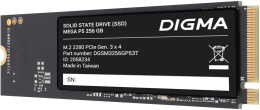SSD накопитель Digma Mega P5 DGSM3256GP53T 256ГБ, M.2 2280, PCIe 3.0 x4, NVMe, M.2, rtl