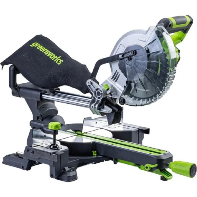 Greenworks GD24MS216 Торцовочная пила, 24V, б/щ, 4800 об/мин, 216х30мм,рез 65х310мм,1х4Ач,ЗУ [1501707UB]