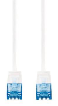 Патч-корд Hama Slim-Flexible UTP 4 пары cat.6 1.5м белый RJ-45 m -RJ-45 m 00135778