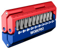 Набор бит WorkPro WP221062 13 предметов (12шт 25-миллиметровых бит cr-v: SL 4 мм, 5 мм, 6 мм, PH1, PH2, PH2, PH3, T10, T15, T20, T25, T30, 1шт держатель магнитных бит 60 мм)