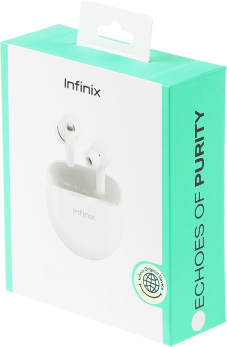 Гарнитура внутриканальные Infinix XBuds XE26 белый беспроводные bluetooth в ушной раковине 10311752