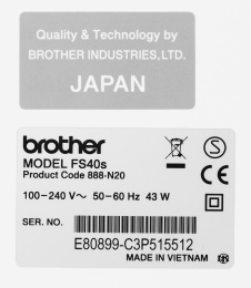 Швейная машина Brother FS40S белый/голубой