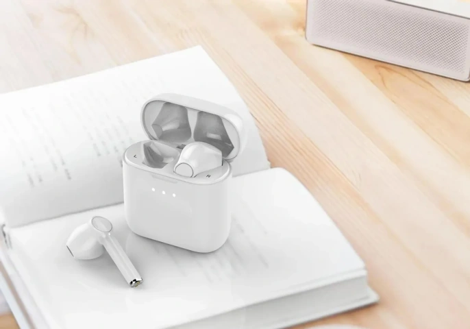 Наушники Lenovo QT83, Bluetooth, вкладыши, белый