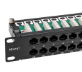 Rexant 02-0033 Панель коммутационная высокой плотности с кабельными органайзерами 19", 1U, 48 портов, UTP, RJ-45, CAT 5e REXANT PRO