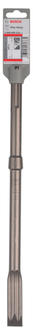 Зубило Bosch 2.608.690.124 подходит для всех SDS max перфораторов, 25x400мм Sharp, для перфораторов с режимом сверления, для отбойных молотков для разрушительных работ, самозатачивающиеся ребра жесткости