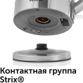 Чайник электрический Red Solution RK-G138 1.7л. 2200Вт серый корпус: стекло