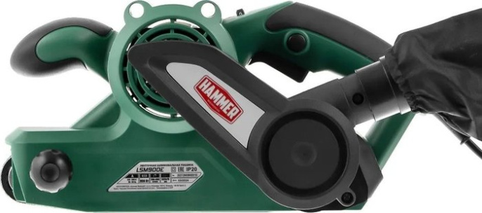 Шлифовальная машинка ленточная HAMMER LSM900E 950Вт 200-380м/мин лента 533x75мм + струбцины 840984