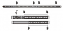 ATEN PE0224SG-AT-G Устройство распределения питания, без управления, 16A, 3.84kW, 24 порта, 1 банк,, ввод IEC 320 C20, 22*C13+2*C19;защита от повыш. напряжения; без шнуров