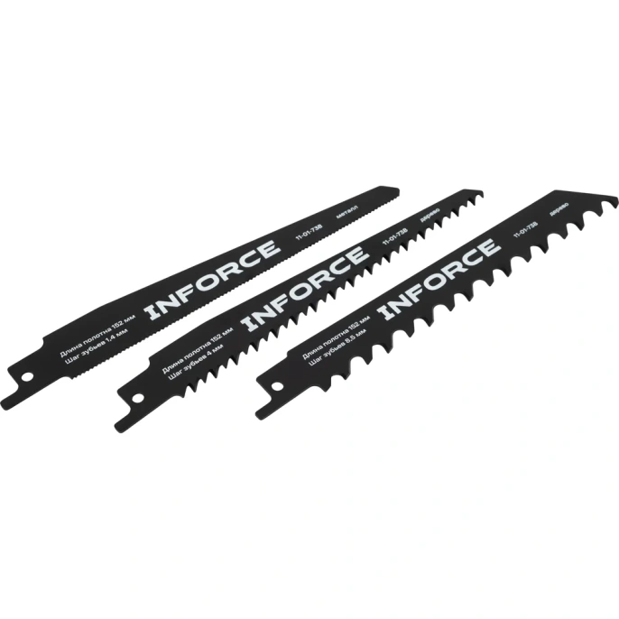 Набор полотен по дереву и металлу 152x8,5/4/1,4 мм, 3шт Inforce 11-01-738