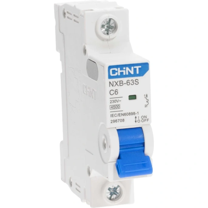 Автоматический выключатель CHINT NXB-63S 1P 6А 4.5kA характеристика C R 296708