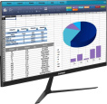 Монитор 24.5" ExeGate SmartView EH1500A EX297308RUS (IPS LED Grade A+, FHD, 1920x1080@75Гц, 16:9, 250cd/m2, 1000:1, 178°/178°, 5ms, D-Sub, HDMI, DisplayPort, audio-out, Flicker-free, FreeSync, Low Blue Light, кабель HDMI 1.5м, VESA, регулировка наклон