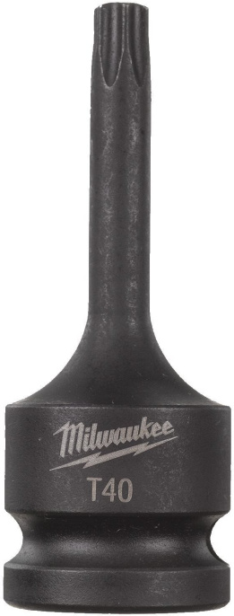 Головка ударная Milwaukee 1/2" Shockwave TX40 4932478060 монолитная, DIN 3121 / ISO 1174-2, для заворачивания с большим крутящим моментом и посадки на гайковерты 1/2"