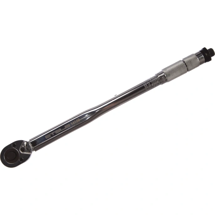 Динамометрический ключ 28-210 Нм, 1/2", CrV, хромированный, быстрый сброс STELS 14159