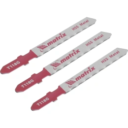 Полотна для электролобзика по металлу T118G 50 мм; 0.8 мм; 3 шт.  MATRIX 78206