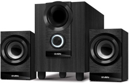 SVEN MS-150, чёрный, акустическая система 2.1, мощность RMS : 8 Вт+2x3.5 Вт
