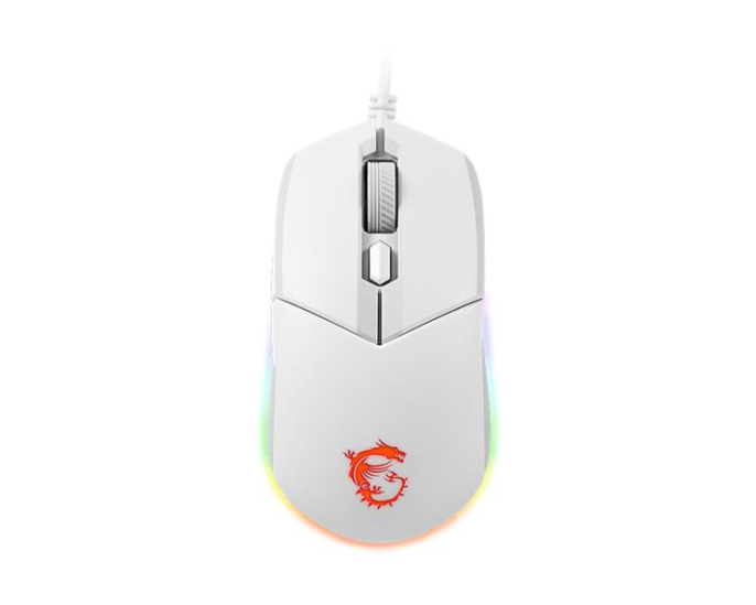 Мышь проводная MSI Clutch GM11, игровая, оптическая, USB, 5000dpi, белый [s12-0401970-cla]