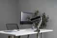Кронштейн для монитора ErgoSmart Heavy-Duty серебристый, 1 монитор, 17-49", настольный, регулировка высоты/поворота, VESA75/100