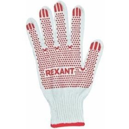 Rexant 09-0202-1 Перчатки х/б с покрытием ПВХ 5 нитей, 48-50 г