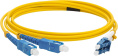 Оптический патч-корд 2 волокна LC-SC 9/125 SM LANMASTER LAN-2LC-2SC/SU-1.0