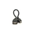 Кабель-переходник Cablexpert USB 2.0 OTG AF/MiniUSB, медь, Pro, 0.15м, черн, пакет A-OTG-AFBM-002