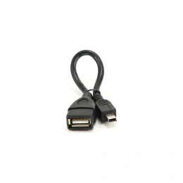 Кабель-переходник Cablexpert USB 2.0 OTG AF/MiniUSB, медь, Pro, 0.15м, черн, пакет A-OTG-AFBM-002