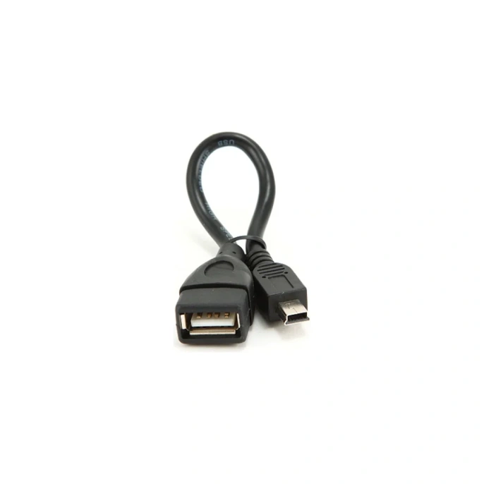 Кабель-переходник Cablexpert USB 2.0 OTG AF/MiniUSB, медь, Pro, 0.15м, черн, пакет A-OTG-AFBM-002