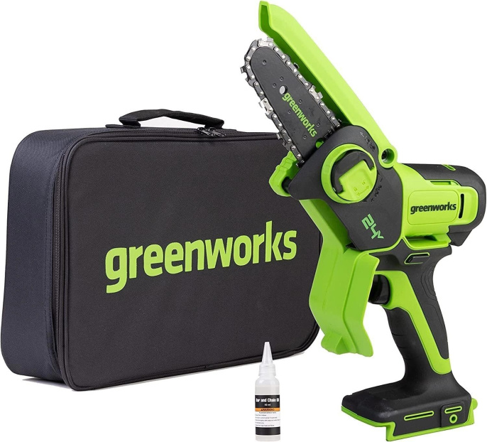 Цепная пила Greenworks G24MCS10 дл.шины:4" 10cm 1аккум. 2Ач ЗУ 2008207UA