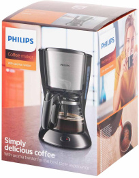 Кофеварка капельная Philips HD7435/20 700Вт серебристый/черный