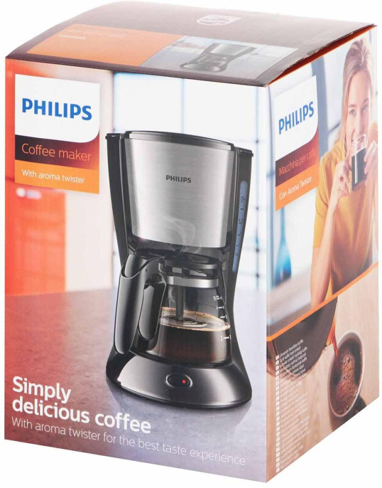 Кофеварка капельная Philips HD7435/20 700Вт серебристый/черный