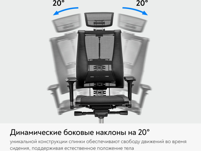 Кресло руководителя МЕТТА Yoga 4DF B2-12D - GoyaLE, велюр, до 150кг, синхромеханизм, регулируемые 5D подлокотники,  темно-серый