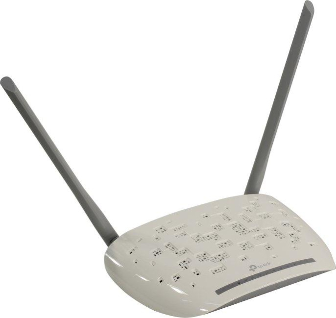 Wi-Fi роутер TP-LINK TD-W8961N,  Wi-Fi 4,  N300,  2.4ГГц, 4 LAN,  ADSL2+, белый