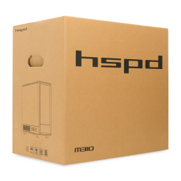 Корпус без блока питания/ Case HSPD M310, Mesh Mini-tower, Black, TG, 0.4 SPCC, 3x120mm ARGB Orbis F1 mATX, mITX 180/280/160mm 1x2.5", 1x3.5", 4xPCI 2xUSB-A 3.0 452x277x418mm (M310-TGBK-ARGB)