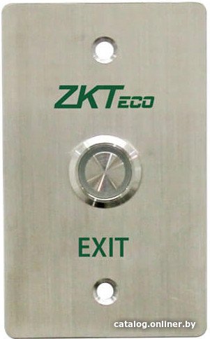 Кнопка выхода ZKTeco EB102 (из нержавеющей стали с LED-подсветкой, напряжение DC12-14V, ток коммутации 5A)