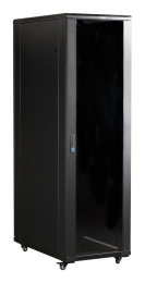 Шкаф коммутационный Lanmaster TWT-CBB-42U-6X8-G1 напольный 42U 600x800мм пер.дв.стекл задн.дв.спл.стал.лист 2-хст. 2 бок.пан. 800кг черный IP20